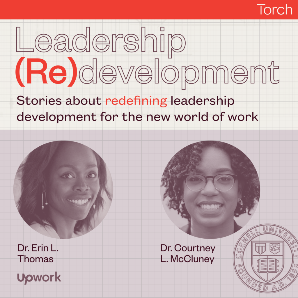 Leadership redevelopment webinar featuring Dr. Erin L. Thomas and Dr. Courtney L. McCluney.